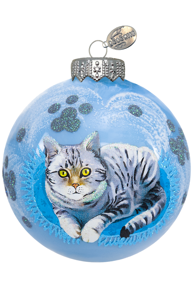 Елочный шар Шотландская кошка КУ-80-244147